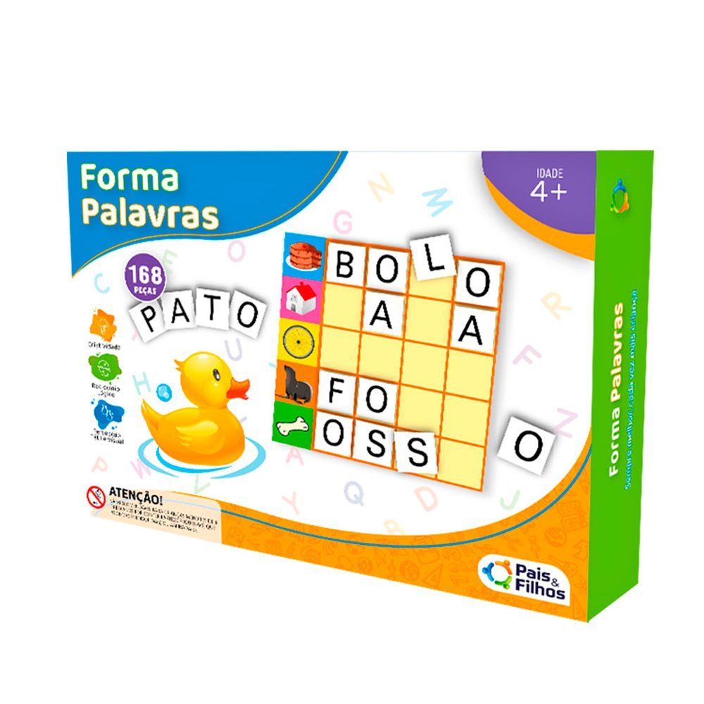Jogo Forma Palavras Escolar Didático - Pais & Filhos
