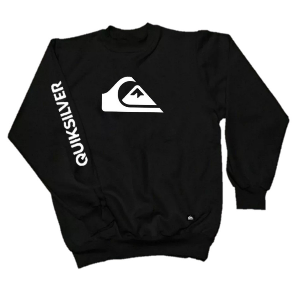 Blusa Moletom Quiksilver Careca Flanelado Gola Redonda Envios Imediatos