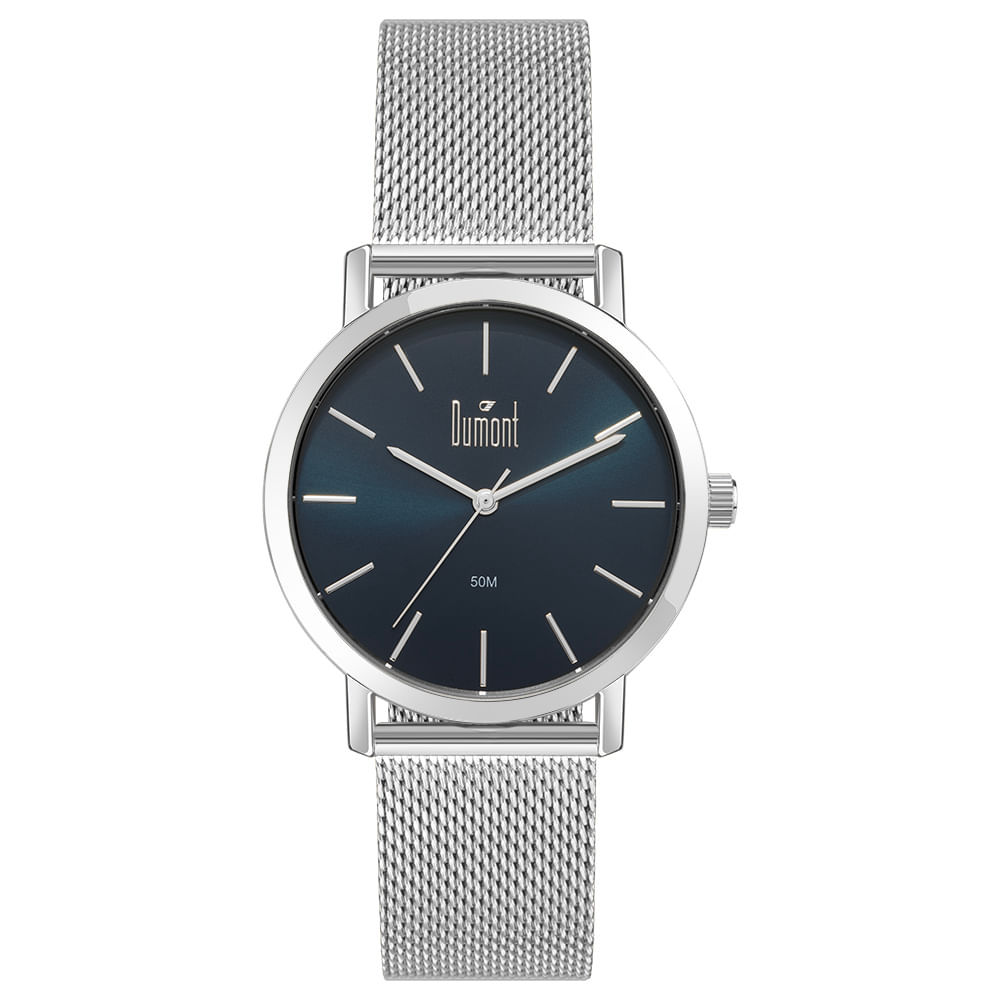 Relógio Dumont Masculino Traveller Prata - DU2035MOW/4A