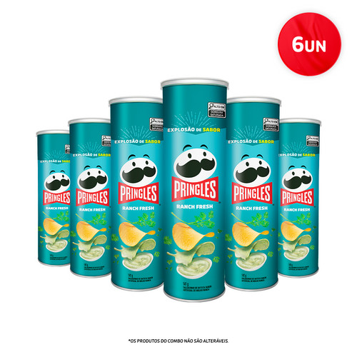 Combo Pringles Ranch Fresh 141g 6 unidades