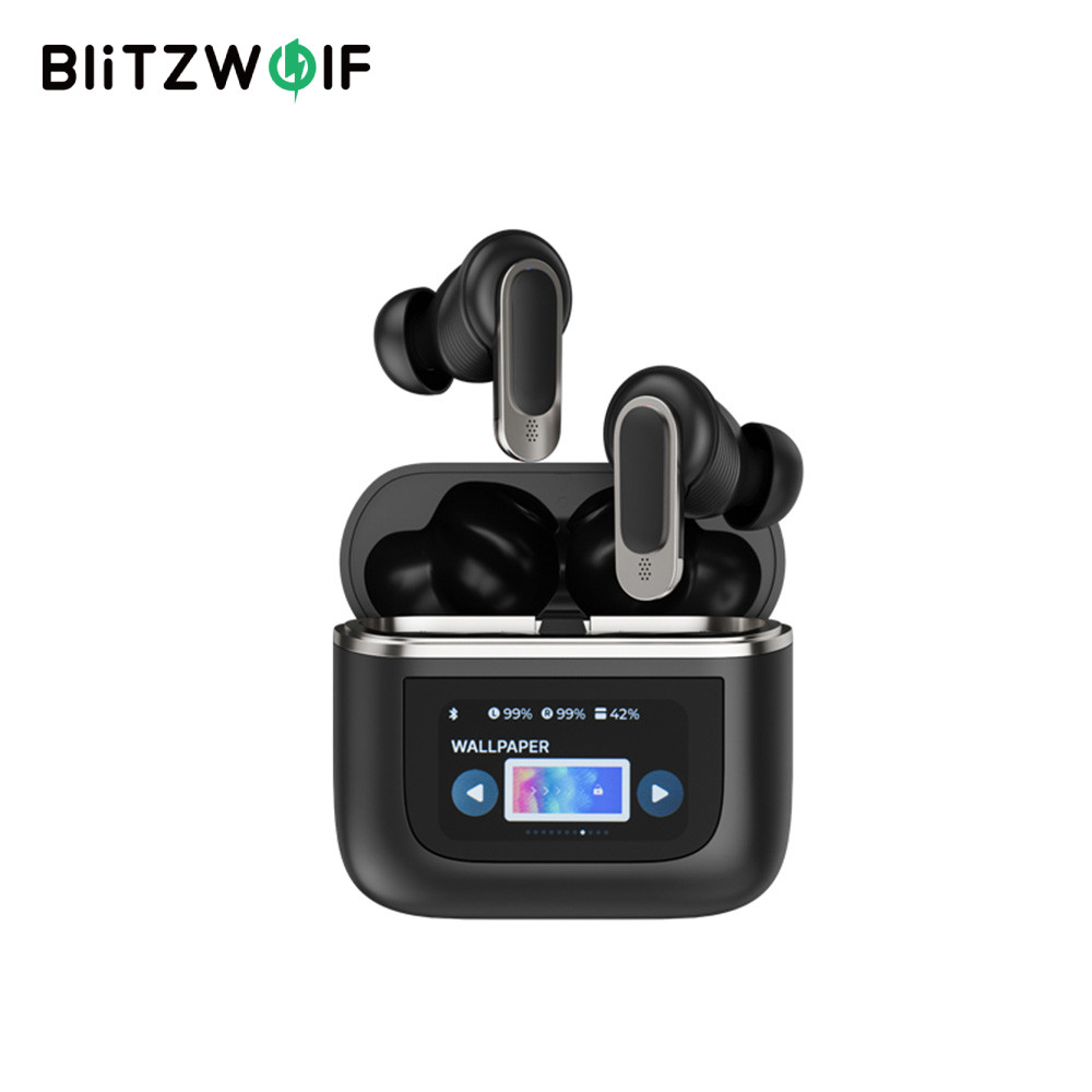BlitzWolf ® BW-FYE16 Tela LED TWS Fones De Ouvido bluetooth Fone Colorido De Toque Com Cancelamento De Ruído Ativo 32h V