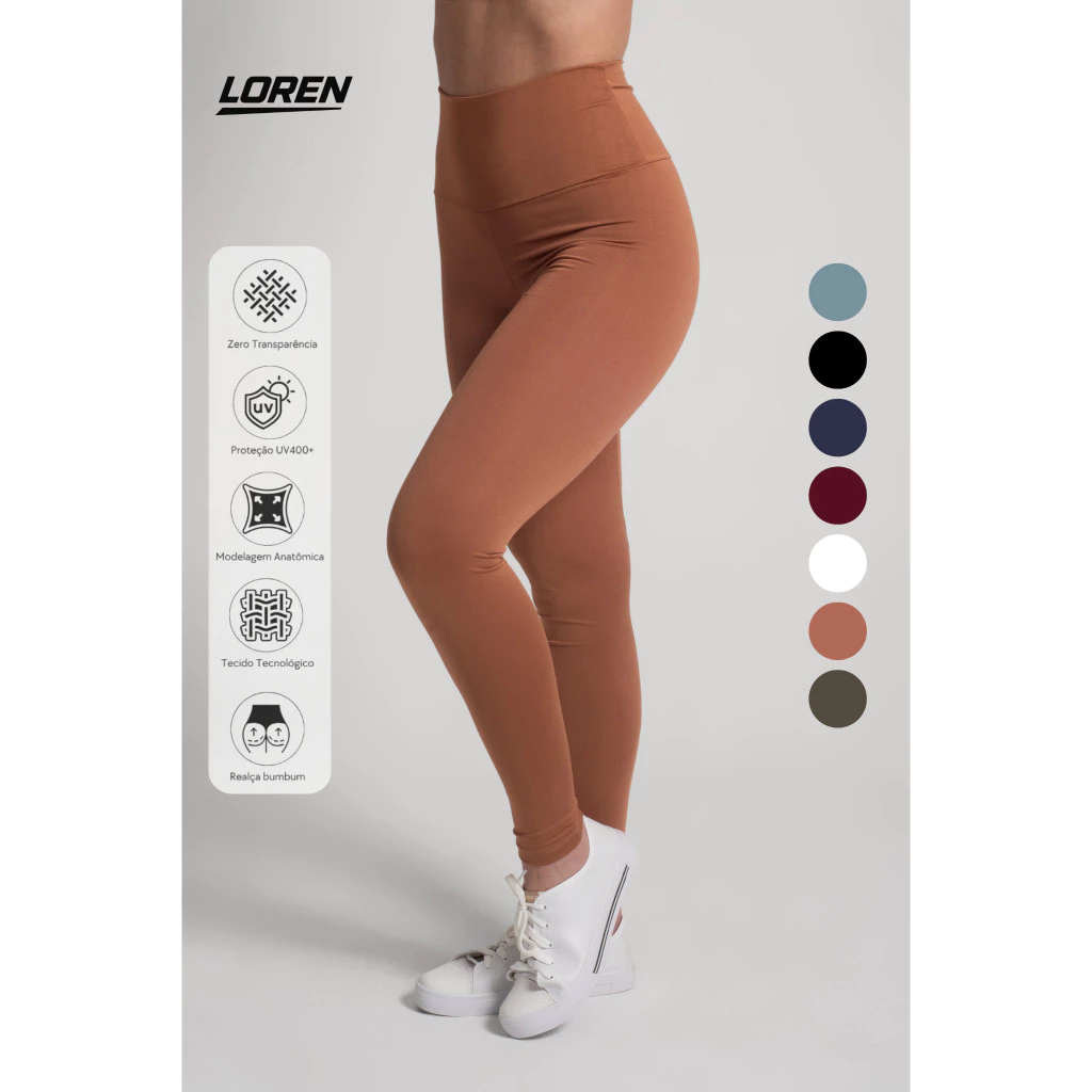 Calça Legging Cintura Alta Zero Transparência Calça Leg Fitness Conjunto Academia