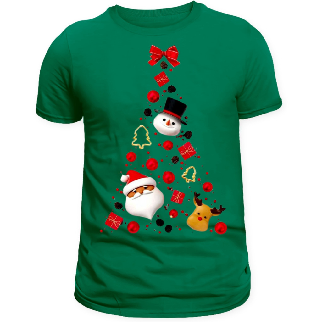 ML- Camisetas Masculina Feminina Personalizadas Personagens Feliz Natal 100% algodão