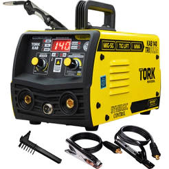 Aparelho Maquina Tri Solda 140a Mig Tig Eletrodo Para Serralheiro Bivolt 127/220V Super Tork