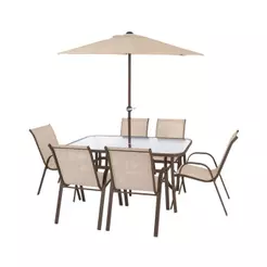 Conjunto Jardim Texas Com Mesa Guarda-sol e Cadeiras Mor