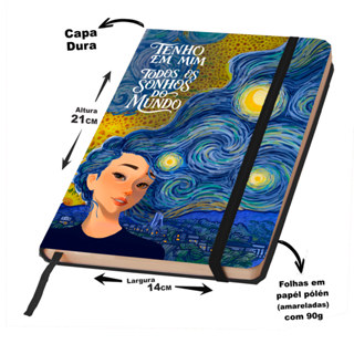 Caderno Sketckbook ou anotações Emoções e Positividade capa dura 160 páginas em Oferta na Shopee