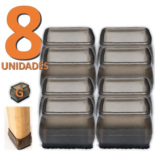 Kit 08 Peças Protetor De Silicone Para Pé Da Mesa E Cadeira PRETO RETANGULAR Tam: G MOD200083 em Oferta na Shopee