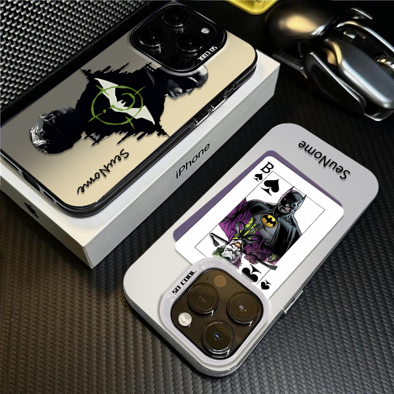 Capinha capa de Com nome personalizado DC Batman Coringa Para iPhone 15 14 13 12 11 X XS XR 7 8 13 Pro Max Plus capa S16