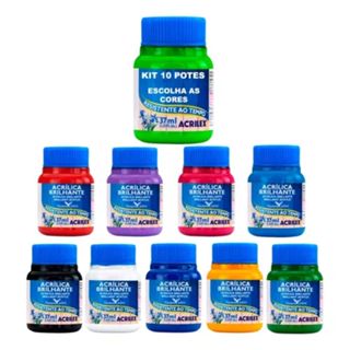 Tinta Acrílica Brilhante Acrilex 37ml em Oferta na Shopee