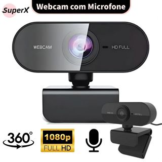 Webcam Full HD 1080p com Microfone para PC e Notebook – Ideal para Home Office e Aulas Online em Oferta na Shopee