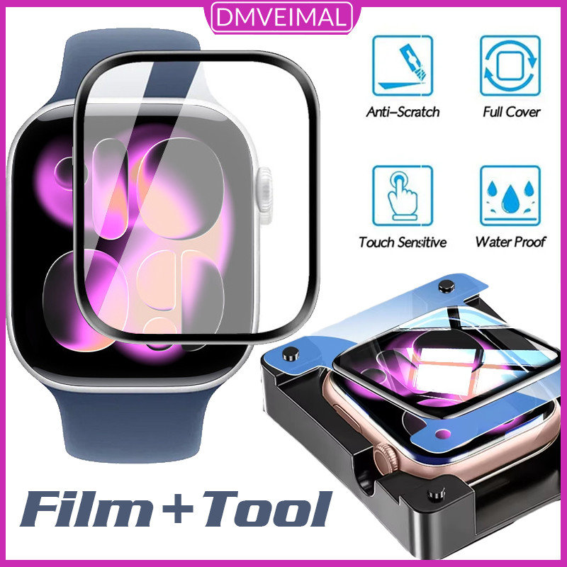 6PCS Película Protetora Para Relógio Smartwatch Apple Watch Ultra 3 2 49 46 42 45 41 44 40mm Series 11 10 9 8 7 SE 3 2