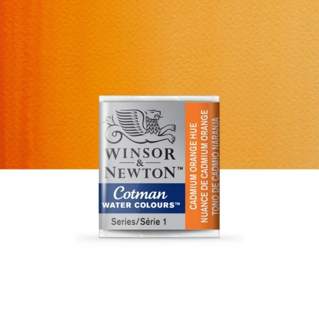 Aquarela Pastilha Winsor & Newton Cotman 090 Cadmium Orange Hue S1 0301090