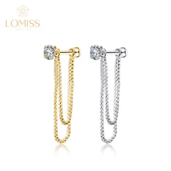 Piercing Orelha Minibarbell Ponto De Luz Cobre Com Correntes Cartilagem Tragus Conch Cobre/Aço Zircônias Cravejado