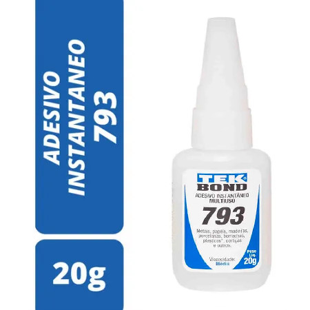 Super Cola Instantânea Tek Bond 793 20g - Multiuso para Casa, Oficina e Consertos