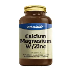 Calcium, Magnesium W/Zinc - 90 cápsulas - Vitaminlife