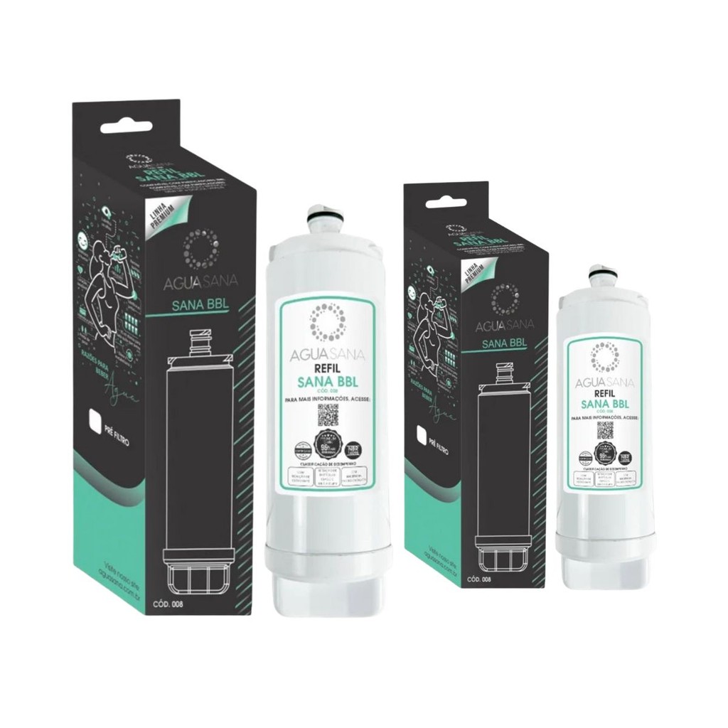 Kit 2 Refils Filtro Vela para Bebedouro Purificador de Água IBBL FR600 Immaginare New Up Master Frio