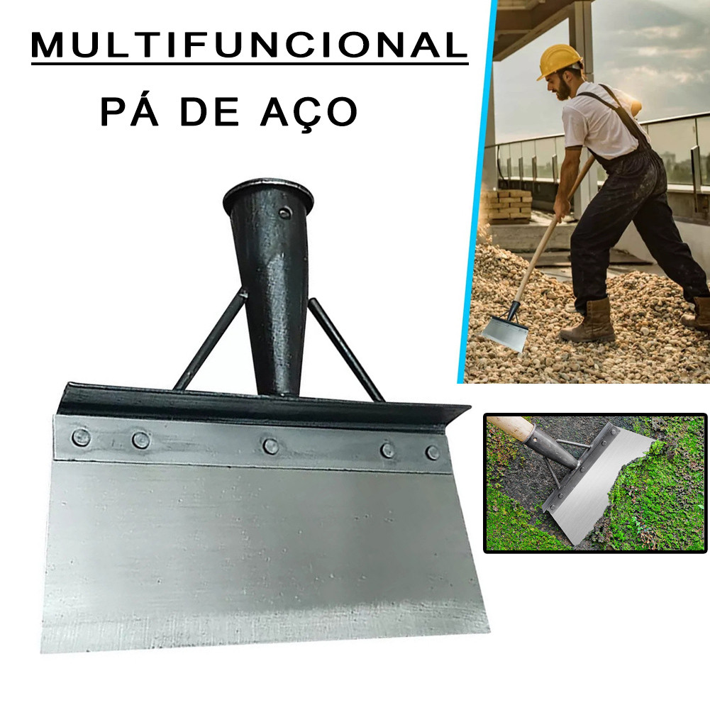 Pá Multifuncional De Aço, Pá Para Limpeza Agrícola, Ferramenta Para Capinar O Jardim em Oferta na Shopee