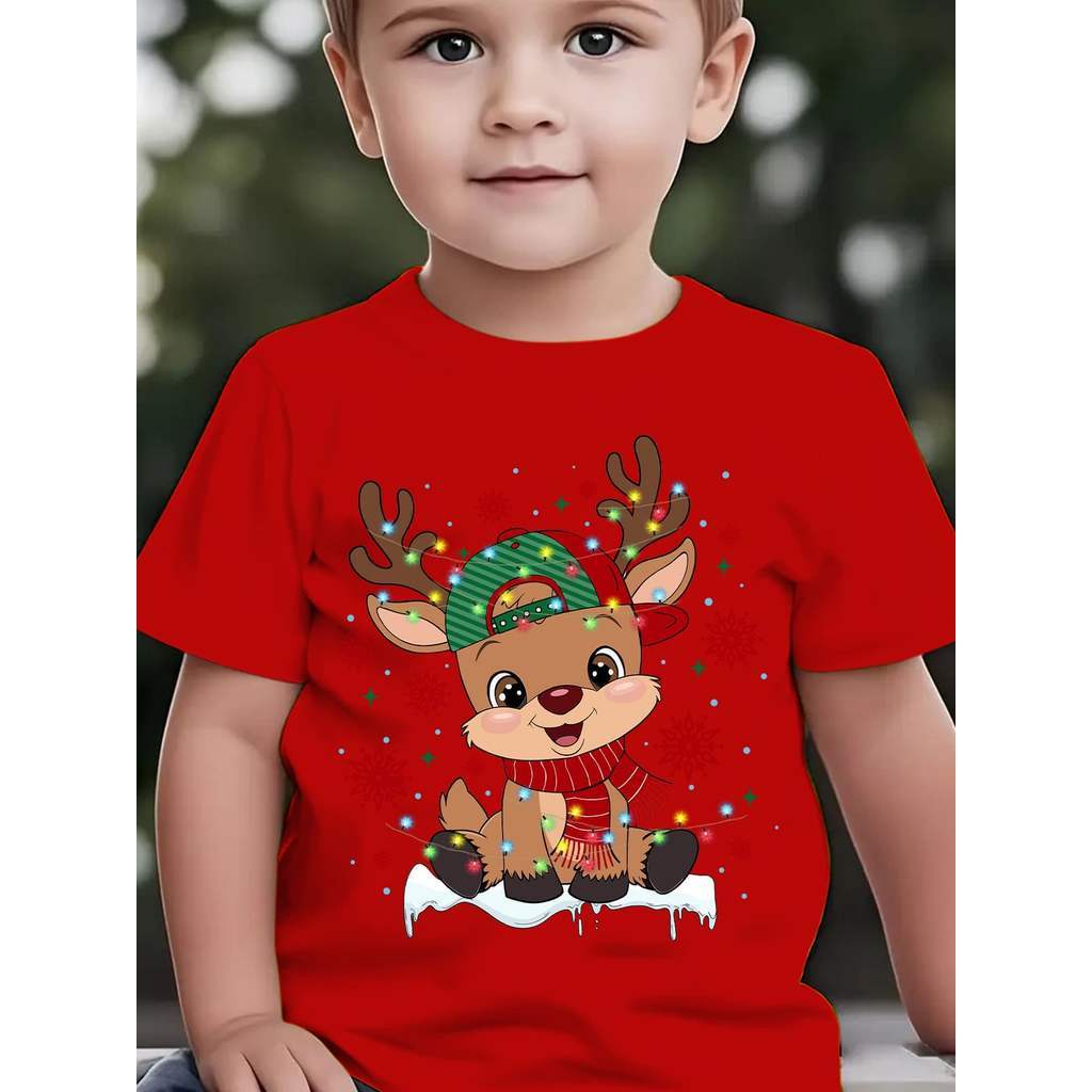 Camiseta Camisa Algodão Camisa Em  Feliz Natal Masculino Feminino  Infantil Merry Christmas Premium Blusa Envio Imediato