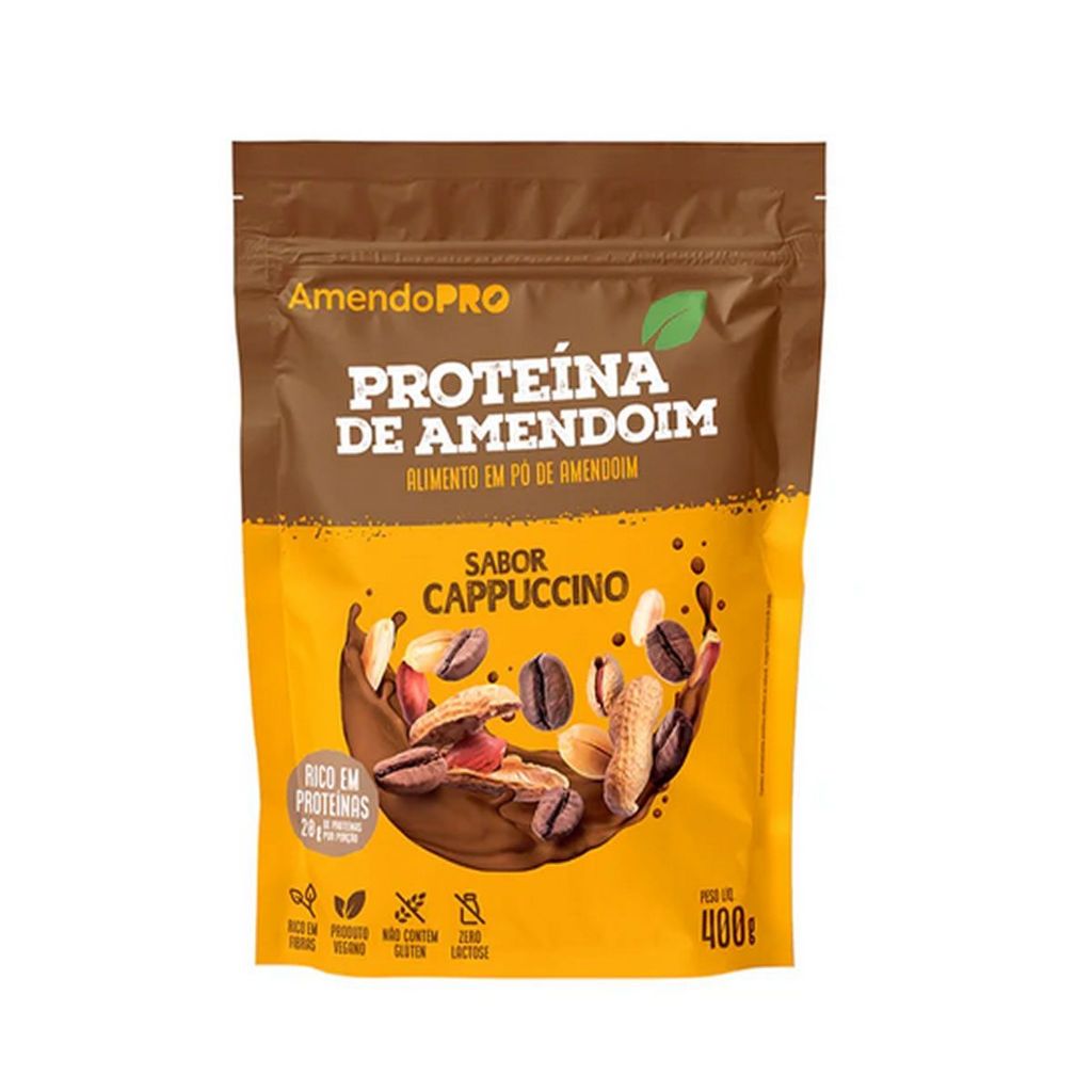 Proteina de Amendoim - 400g Cappucino - AmendoPro em Oferta na Shopee