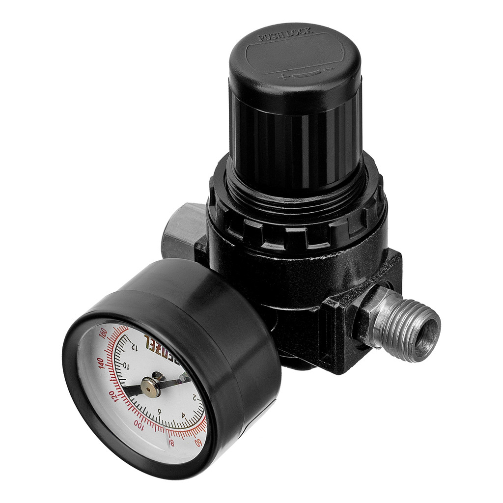 REGULADOR DE PRESSAO COM MANOMETRO R1500, 12 BAR, 1/4// DENZEL em Oferta na Shopee