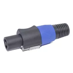 Conector Plug Speakon Macho Linha De 4 Vias Preto Azul Custom CS109