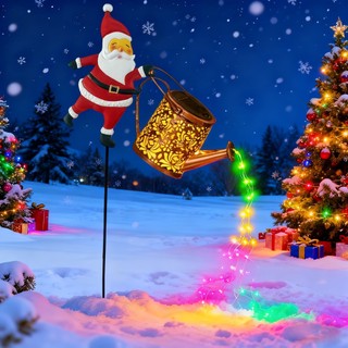 Luzes De Natal Externas Movidas A Energia Solar Com Design De Papai Noel E Renas-Corda LED Brancas Quentes Coloridas Sen