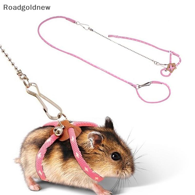 Conjunto De Arnês De Trela De Hamster Pequeno Ajustável RGN Com Corda De Tração De Furões De Sinos NW
