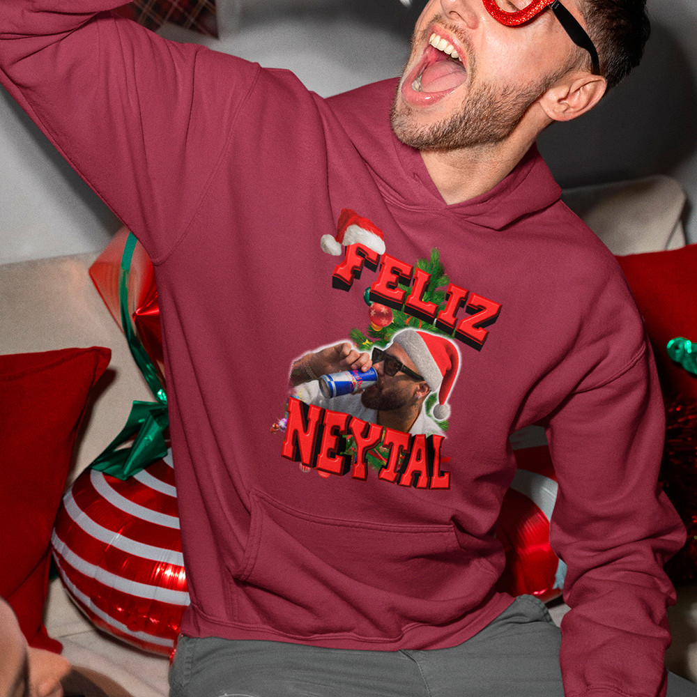 Moletom Neytal Neymar Junior Feliz Natal Blusa De Frio Natalina Casaco Agasalho Flanelado Felpado