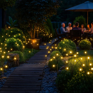 Kit 2 Peças Luminárias Vagalume Jardim Placa Luzes Solares 10 Leds – Iluminação Decorativa Externa em Oferta na Shopee