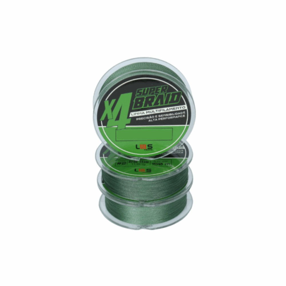 LUMIS LINHA MULTIFILAMENTO SUPER BRAID X4  19MM 20LB 100M VD