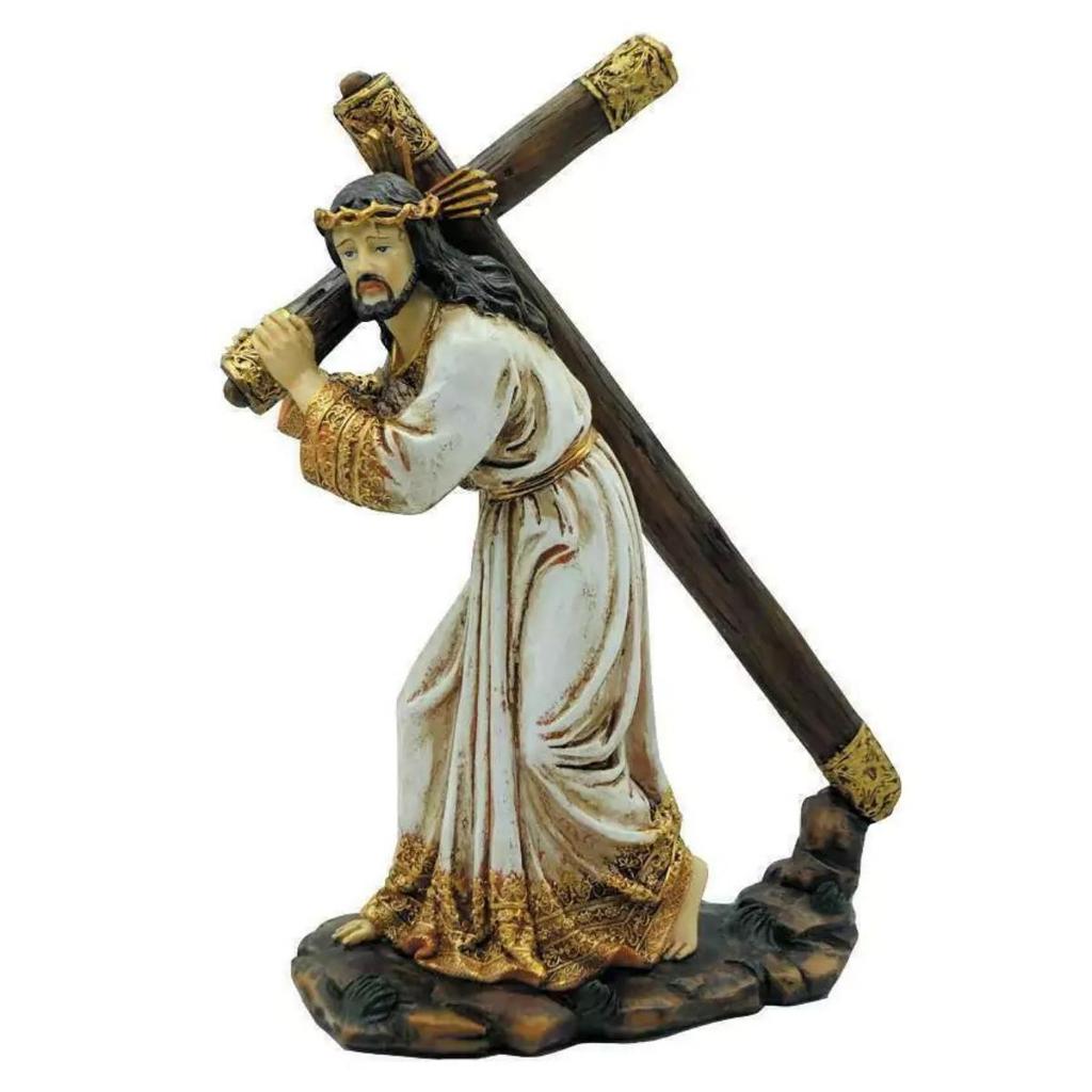 Escultura Santo Jesus Via Sacra Decorativo Resina