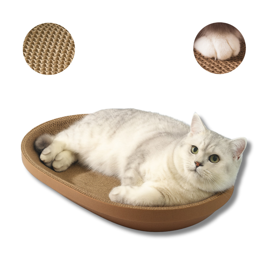 Cama Arranhador Gato Papelão Ecológico Redonda ou Oval – Confortável, Durável e Ideal para Afiação de Unhas em Oferta na Shopee