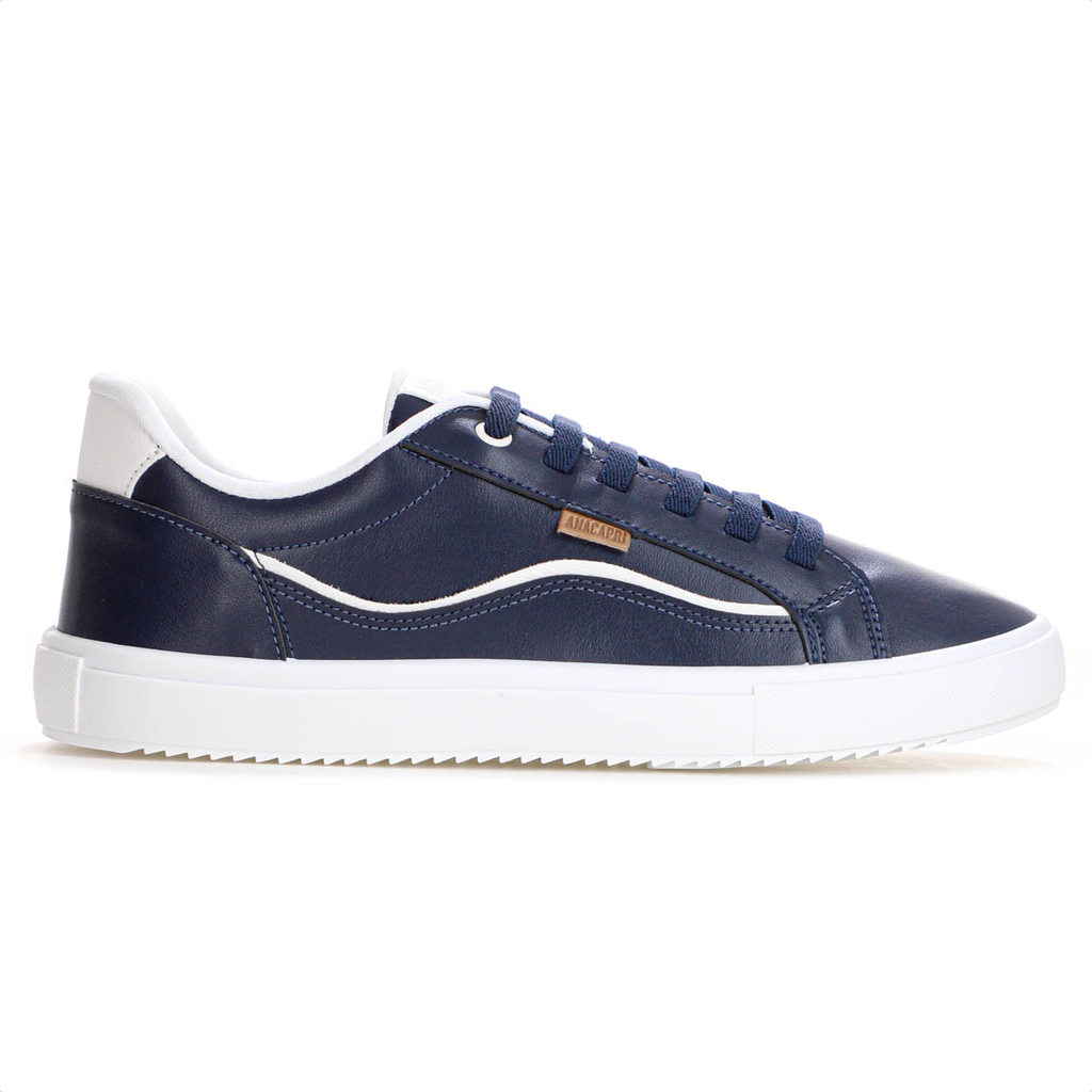 Tênis Anacapri Detalhe Onda Azul Marinho e Branco - Feminino em Oferta na Shopee