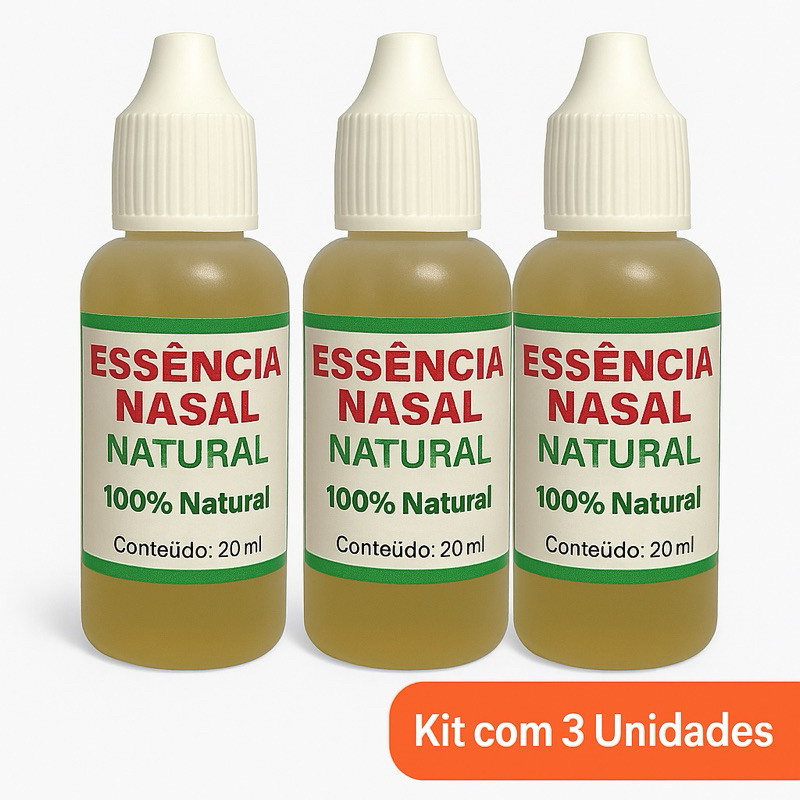 Kit Nasal Natural com Eucalipto e Menta | 20ml - 1, 3 e 6 Unidades - Envio Rápido.