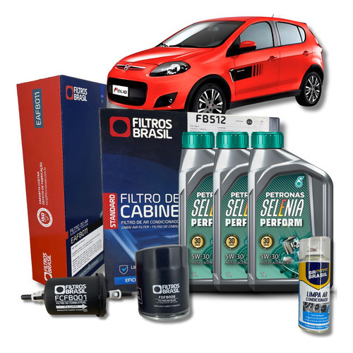 Kit Troca De Oleo Fiat Novo Palio 1.4 Evo Selenia 15w40