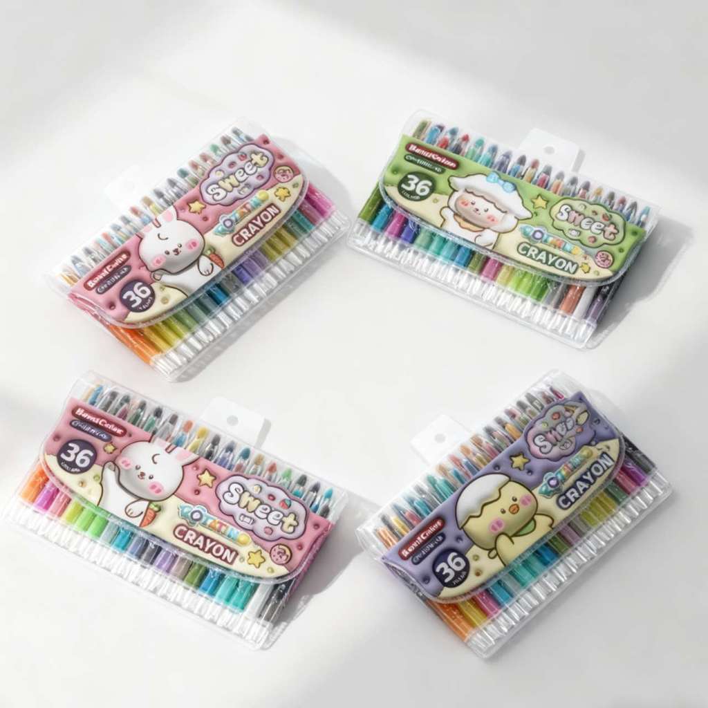 Kits Giz de Cera Sweet (12, 18 e 36 Cores) – Para Todas as Fases da Criatividade Artística