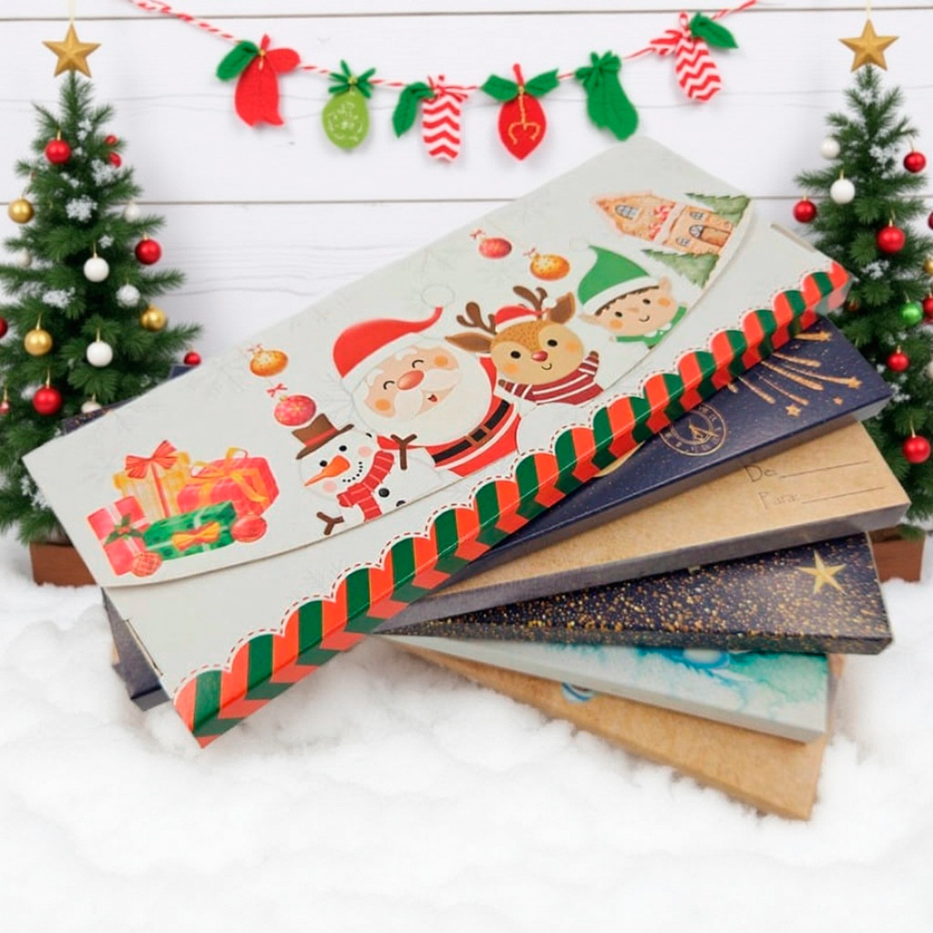 Caixas de Natal para barra tablete de chocolate de mercado lembrancinha presente natalina