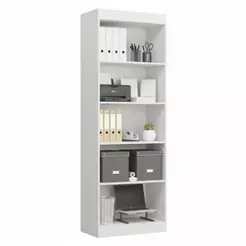 Estante Livreiro Multiuso 4 prateleiras 1,78m Office Branco J&A