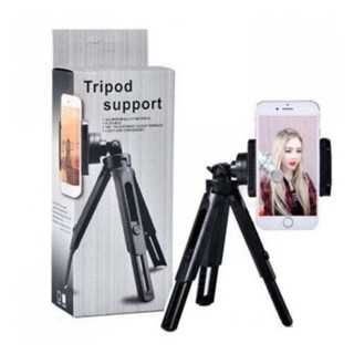 Mini Tripé de Mesa Ajustável para Celular com Suporte Regulável Vertical e Horizontal Portátil em Oferta na Shopee