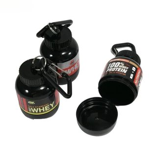 Garrafa Portátil de Pó de Proteína, Recipiente de Armazenamento 100ml Mini Chaveiro para Garrafas EAIU