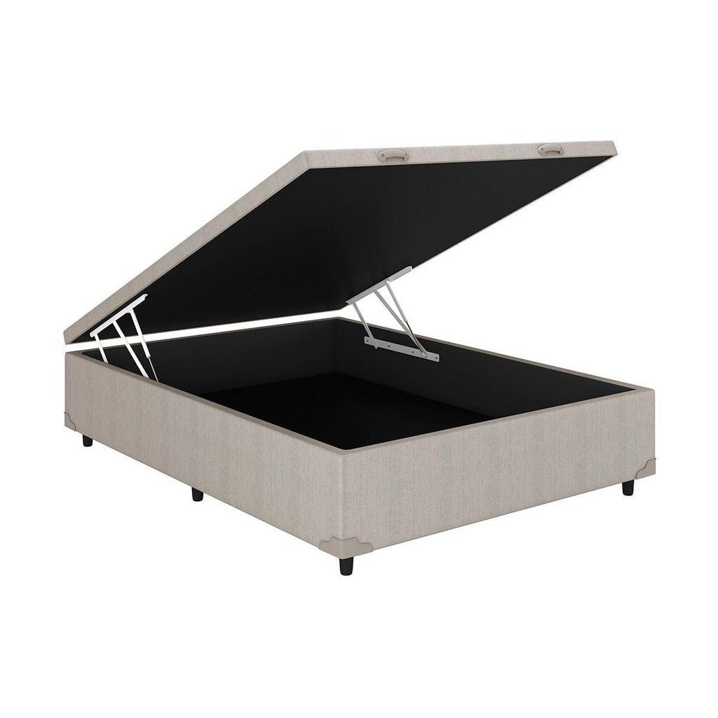 Cama Box Baú Casal Universal Courano Clean (138x188x35) - Costa Rica em Oferta na Shopee