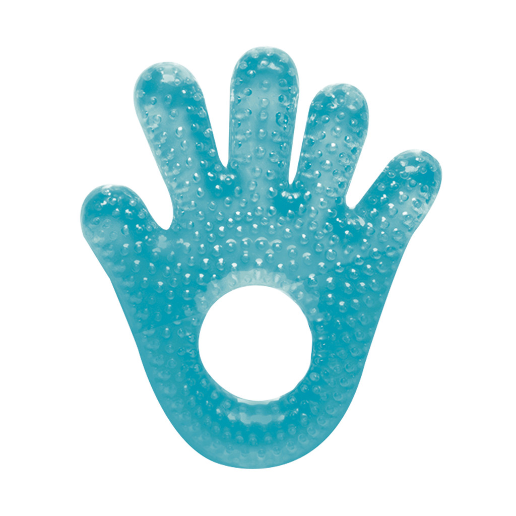 Mordedor Infantil P/ Crianças Com Água Mãozinha Com Textura 100% Atóxico Massageador de Gengiva BUBA
