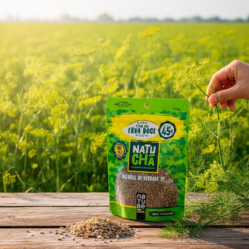 Imagem Chá de Erva Doce 45g Natural Em Sementes Calmante Digestivo NATUCHÁ