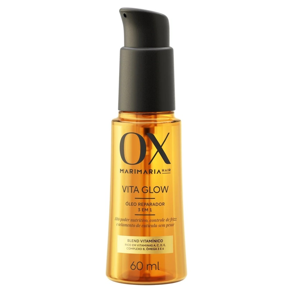 ÓLEO REPARADOR 3 EM 1 MARIMARIA HAIR OX VITA GLOW  60ML em Oferta na Shopee