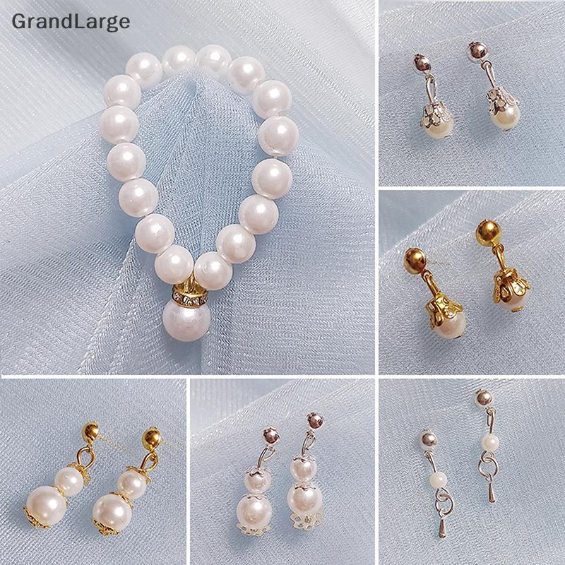 [GrandLarge] 2 Peças Decoração DIY Brincos De Boneca Antiga Acessórios Para De 30cm/60cm Orelha Colar De Pérolas Brinque