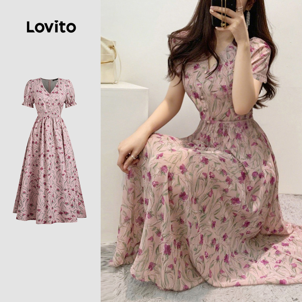 Lovito Vestido Casual Primavera/verão para Mulher L142ED201 em Oferta na Shopee