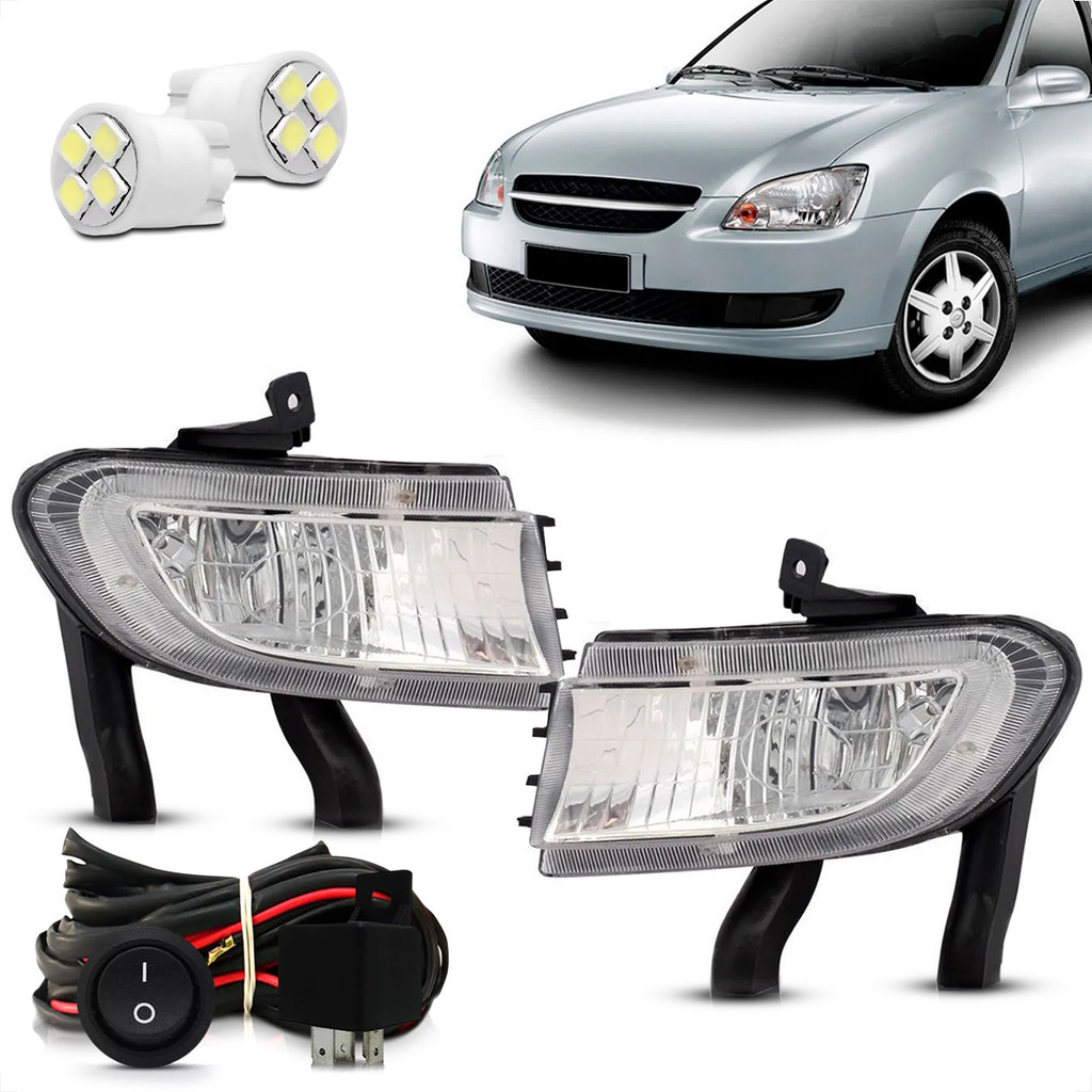 Kit Farol De Milha Neblina Auxiliar  Corsa Classic 2011 2012 2013 2014 2015 2016 em Oferta na Shopee