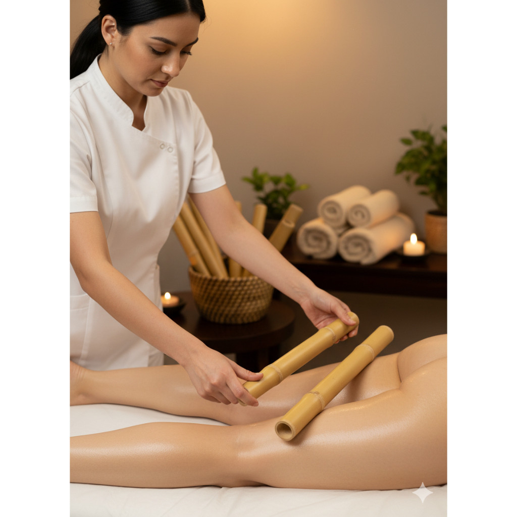 Bambu Para Massagem Corporal Bambuterapia Relaxante Kit 6un
