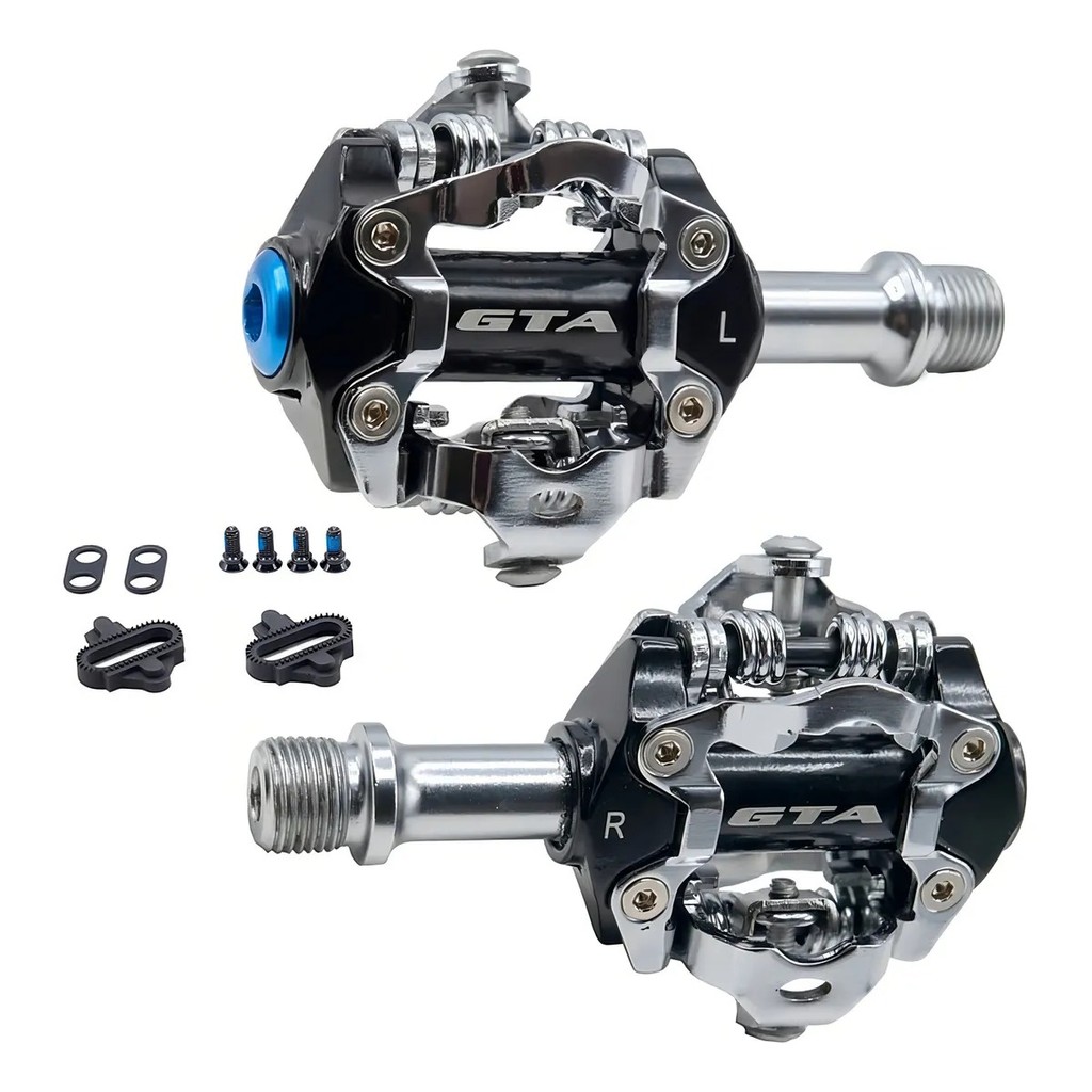 Pedal Clip Mtb Gta M919 Alum Preto c/ Tacos em Oferta na Shopee