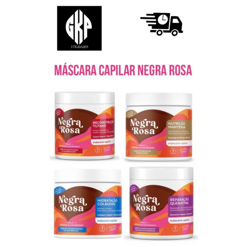 MÁSCARA CAPILAR NEGRA ROSA 500G(ESCOLHA A SUA) em Oferta na Shopee